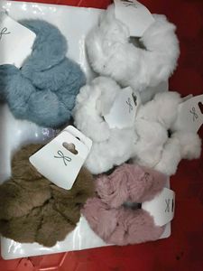 Fuzzy Plush Hair Scrunchies