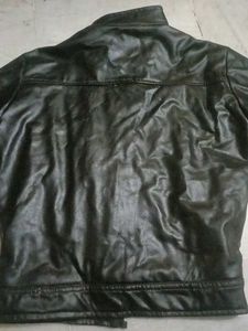 Black Leather Look Jacket