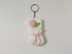 Mini Bouquet and Daisy Crochet Keychains(Combo)
