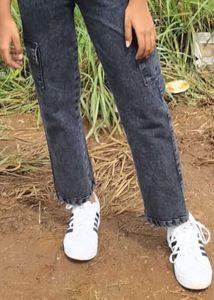 Trendy Grey Cargo Jeans