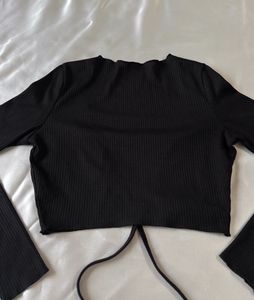 Urbanic Black Tie Up Shrug/Top