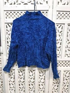 🎀Blue Velvet Zip-Up Jacket D