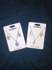 Butterfly Necklace & Earring Set