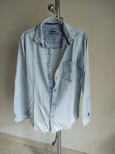 BUFFALO Light Blue Denim Shirt (Slim Fit)