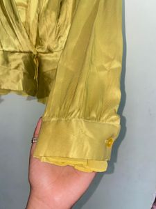 Yellow Peplum Top