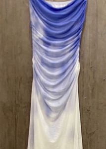 Blue Tie-Dye Bodycon Dress
