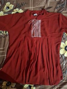 Elegant Rust-Colored Top