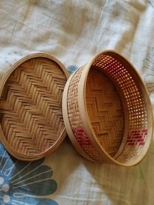 Woven Bamboo Trinket Box 💯💯