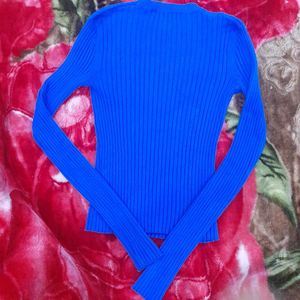 Blue Long Sleeve Top