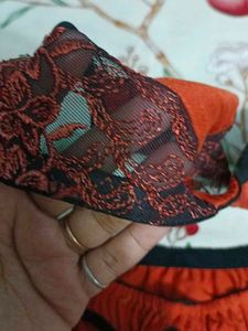 Orange Lace Lingerie Set