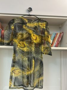 Peacock Print Transparent Kurti