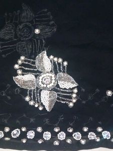 Moti Work Saree Without Blouse