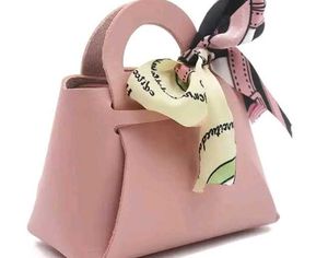 Pink Handbag with Scarf