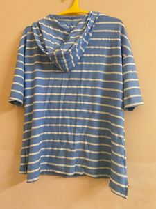 M25- Striped Blue Top