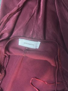 Burgundy Satin Cami Top