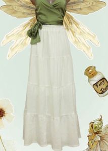 White Tiered Maxi Skirt
