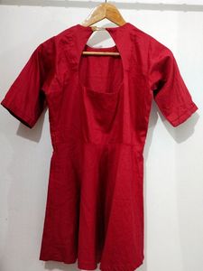 Beautiful Red Colour Frock For Girls