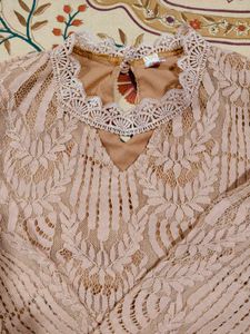 Tan Netted Top