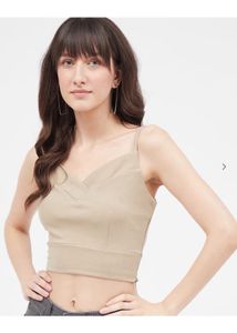 Cute Beige Crop Top