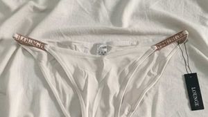 Lounge Underwear White Bikini Bottoms - Size S