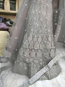Silver Bridal Lehenga