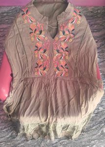 Boho Embroidered Tunic Dress