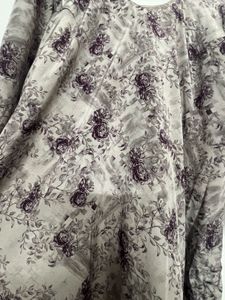 Floral Print Grey 3pc  Suit Set