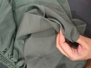 Premium Quality Olive Green Tiered Mini Skirt