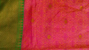 Pink &amp; Green Saree.