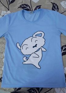 Blue Printed T Shirt