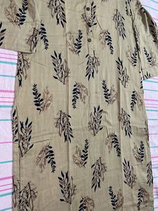 Floral Print Button-Down Kurta
