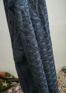 Navy Blue Embroidered Kurta