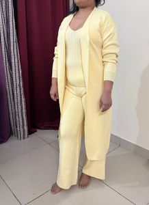 Yellow Wool 3-Piece Cord Set