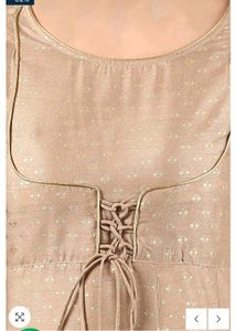 Janasya Beige Anarkali Kurti