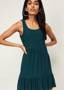 Ginger Eyelet Ruffle Hem Dress
