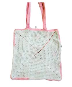 Pink Crochet Large Tote