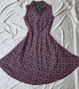 Floral Sleeveless Fit & Flare Dress