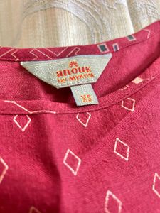 Maroon Printed Kurti