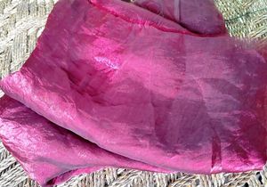Burgundy fandy silk Shimmer Dress Material