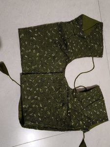 Olive Green Floral Lehenga