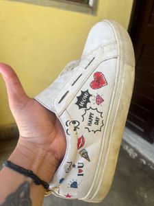 Funky White Shoes