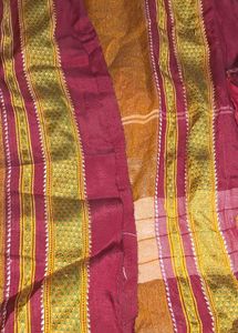 Brown Striped Saree