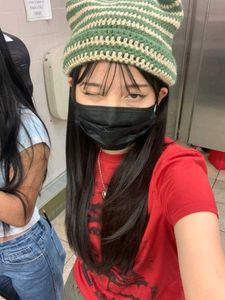 Striped Cat Ear Beanie