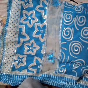 Blue Unused Saree