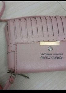 Combo Nevy Blue Handbags &amp; Nude Siling Bag