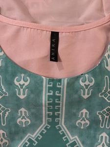 Peach Tunic with Geometric Print