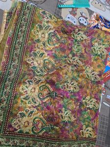Beautiful Heavy Work Net Saree