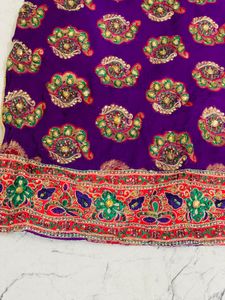 Purple Embroidered Kurti