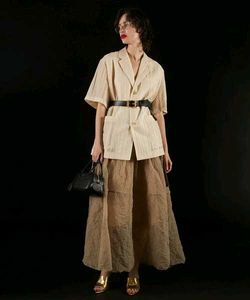Beige Short Sleeve Blazer