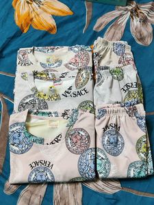 Chotey Saab Fancy Cord Set Print Border Ponchi